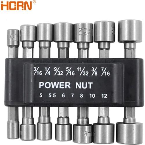 14pcs/Set Hex Sockets Sleeve Wrench Socket Electric Drill Tool Accessories Auto Repair Tool Impact Extension & Socket Adapter