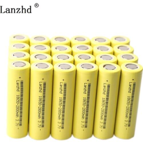 24Pcs 3.7V battery 18650 Rechargeable batteries lithium 2800mah Li ion 15A Power battery 18650 for Electric bicycle