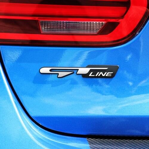 3D Emblem GT Line Logo Car Sticker For Hyundai Creta Tucson BMW X5 E53 VW Golf 4 7 5 Tiguan Kia Rio Sportage R KX5