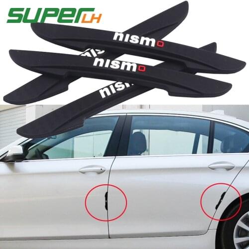 4pcs Car Door Side Protector Anti-collision Rub Bumper Strip Guards Sticker For Nissan Juke Tiida Teana GTR GTR 350Z 370Z 240SX