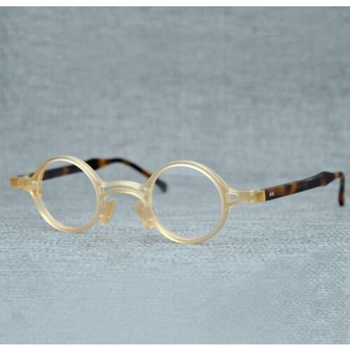 Acetate Vintage Small Round Glasses Frame Men Retro Clear Lens Eyeglasses Women Optical Myopia Prescription Frames Spectacles