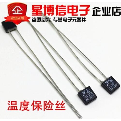 Free shipping 50pcs New RH 102 Degree Thermal Fuse 2A 250V