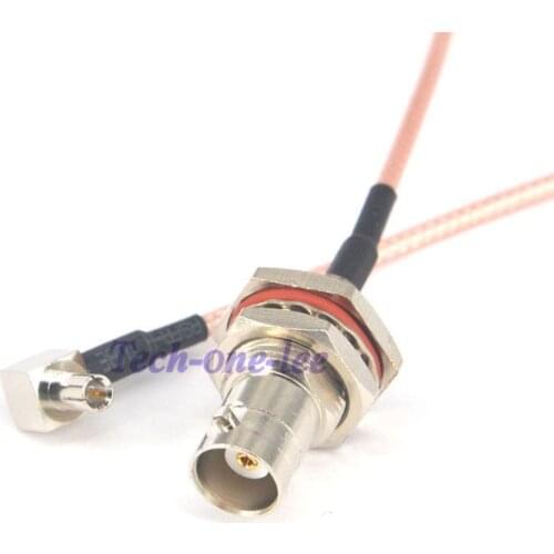 BNC Female Bulkhead to TS9 Male Plug Antenna Extension Cable 15cm