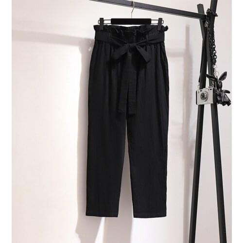 Plus Size 10XL 150KG black suit pants woman high waist pants office ladies pants elegant pants for Women