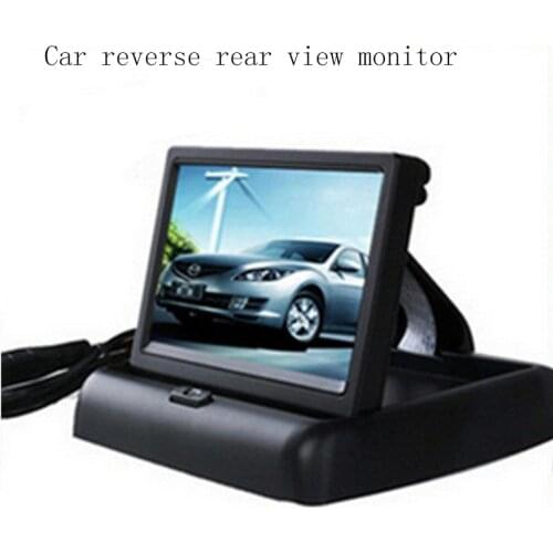 Hot sell TFT Color Foldable Car Reverse Rearview monitor LCD display 4.3 inch car Security Monitor for Camera