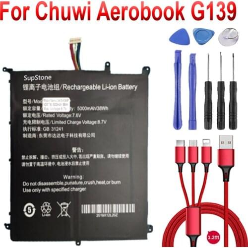 HW-34154184 34154184P Laptop Battery For Chuwi Aerobook G139 CWI547 CWI510 Tablet PC free shipping and return