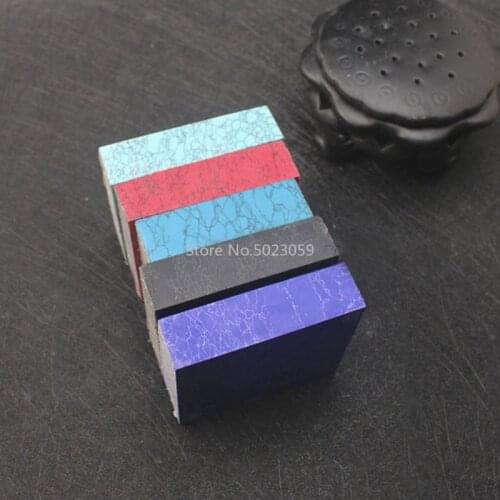1Piece Artificial Turquoise For DIY knife handle material, DIY outdoor hand grip pine stone decorative sheet 65x65x10mm