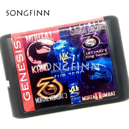 Region Free 16 bit MD Memory Card for Sega Mega Drive for SEGA Genesis Megadrive Mortal Kombat The Ultimate Fighting 5 in 1
