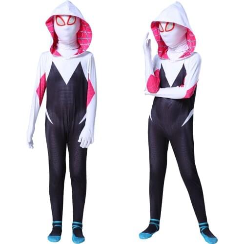 Anime spider costume man cosplay girl adult suit mask anime miles morales zentai bluey halloween