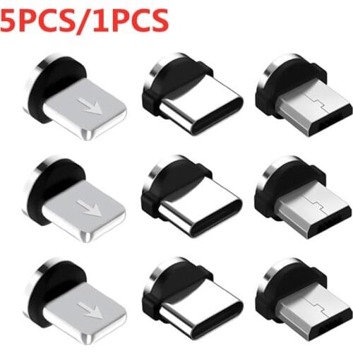 5 PCS/1 PCS 360 Rotation Magnetic Tips For Mobile Phone Replacement Parts Easy Operate Durable Converter Charging Cable Adapter
