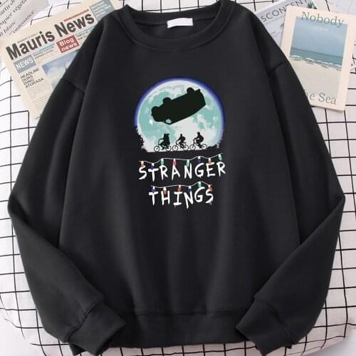 Movie Stranger Things Printing Men Hoody Warm Fleece Sweatshirt Autumn O-Neck Casual Hooded Fashion Oversize Sportswears Unisex
