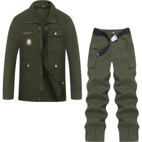 70% Hot Sale Men Casual Long Sleeve Workwear Suits Wear-Resistant Work Clothes with Pockets