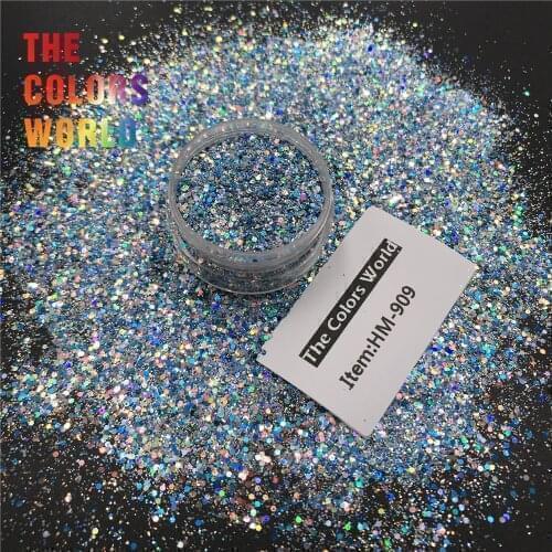 TCT-385 Laser Rainbow Color Chunky Nail Glitter Nail Art Decoration Face Painting Makeup Tumbler Crafts DIY Festival Accessories