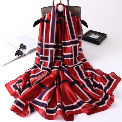 2020 Luxury brand hijab summer women scarf soft long print silk scarves lady shawl wrap pashmina bandana beach stoles bandana