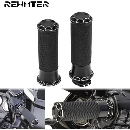 Motorcycle Handlebar Grips 1'' 25mm CNC Handle Bar Grips For Harley 96-later VRSC Sportster XL 1200 883 XR Dyna Touring Softail