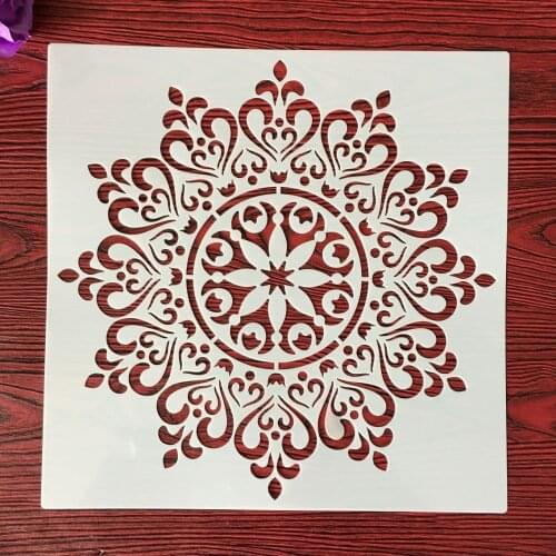 30x30cm Large Mandala Wheel Decorative Stencil Stencils Wall Scrapbook Coloring Book Embossing Album big stencil geometry