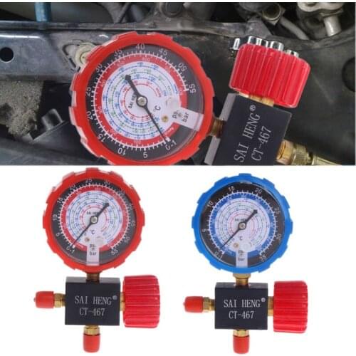 Air Conditioner Three-Way Single Manifold Gauge Valve R134A R404A R22 R410A 50JC