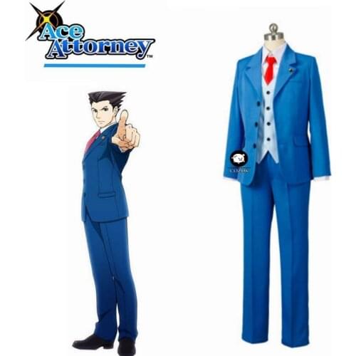 2020 Ace Attorney Phoenix Wright Gyakuten Saiban Uniform COS Clothing Cosplay Costume Customized Accepted