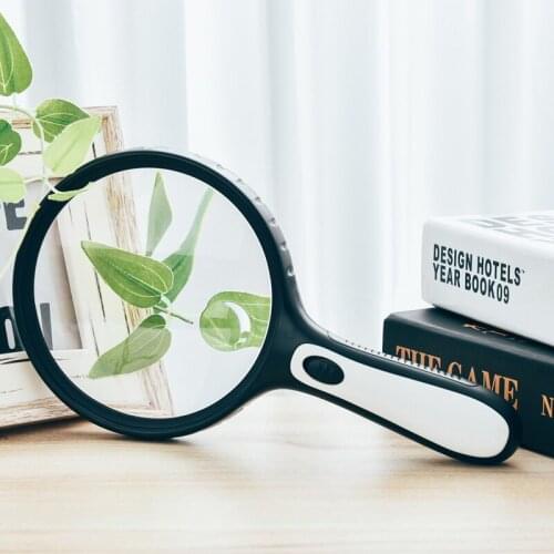 145mm large diameter reading for the elderly with lamp magnifier handheld newspaper maintenance 5 times 10 times