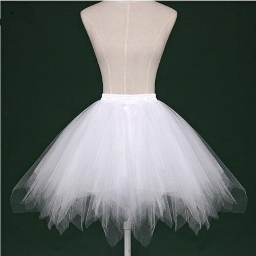 Hot sale White Short Petticoat Tulle Crinoline 2016 Hot Sale Underskirt For Girl Cheap Wedding Accessories Ballet Petticoat