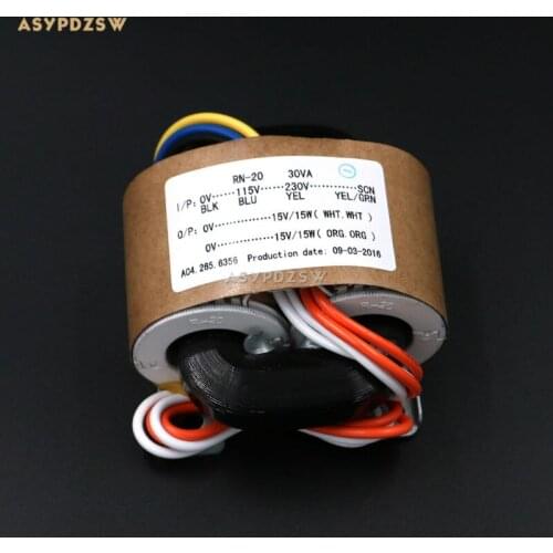 115V / 230V 30VA Dual 15V R type transformer With shielded wire output 30W (15V+15V)