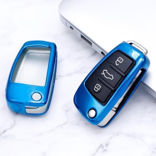 2019 New TPU Key Cover Case For Audi A1 A3 A4 A5 A6 A7 C5 C6 Q7 R8 Soft TPU Car Holder Shell Car-Styling Key Protection keychain