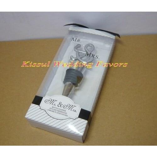 5Pcs/lot) Amazing Wedding souvenirs of Mr and Mrs Wine Bottle Stopper Wedding Gifts For Party and Event Decoration Guest Favors