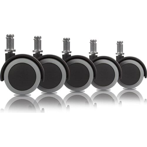 5PCS Universal Mute Caster 25KG Wheel 2inch Replacement Office Chair Swivel Rollers 360 Degree Wheels Furniture Hardware