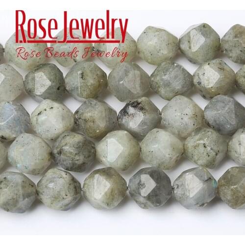 Free Shipping A+ Quality Faceted Gray larvikite Labradorite Round Loose Natural Stone Beads For Jewelry Making Bracelet