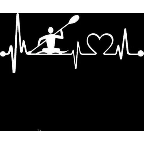 14.5cm*6cm Car Sticker Personality Heart Lifeblood Kayak Fashion Creative Car Sticker