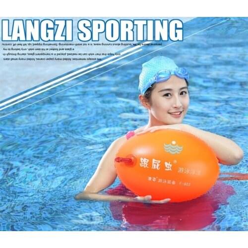 Free shipping Thickening aviation gas nozzle double balloon swim floats equipment package lifesaving ball inflatable bags