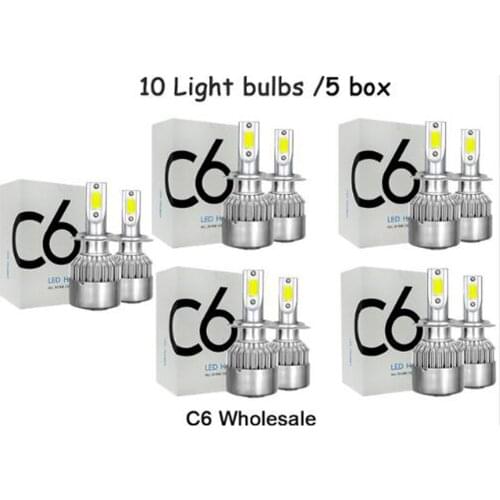C6 Wholesale 880 881 H7 LED H4 Car Fog Lights Bulb H27 HB4 HB3 9012 9006 H3 H1 H11 H8 H9 H13 Led light For Auto 12V Headlight