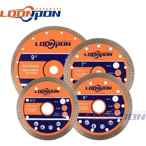 Turbo Diamond Saw Blade Disc For Porcelain Tile Ceramic Granite Marble For Angle Grinder Diamond Dry Saw Blade 115mm-230mm