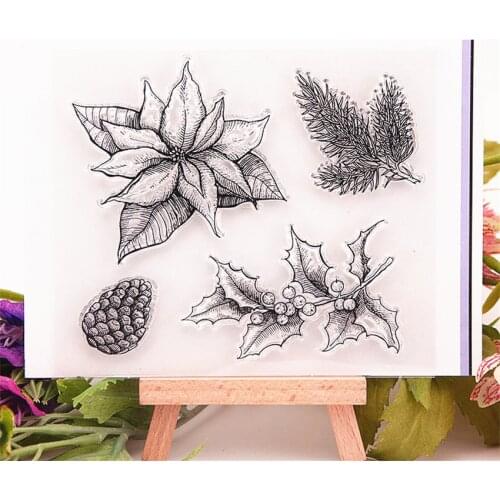 Hot selling Pinecone transparent clear stamp / silicone seal roller stamp DIY scrapbook album / card production