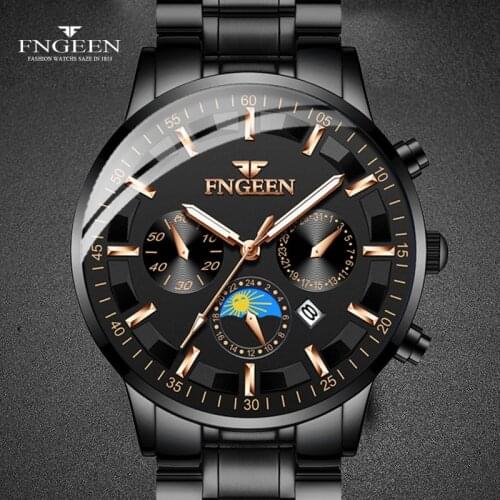 GUBANG Mens Silver Watch