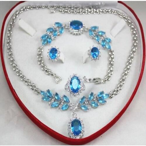 Jxryxrth New womens Necklace/Earrings/Ring/Bracelet jewelry set AA564118