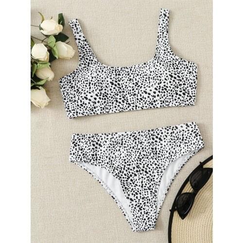 Sexy Vest Type Push Up Bikini Set Leopard Print Swimwear Bikinis Women Two Piece Bathing Suits Female Biquini Beach Wear Bathers