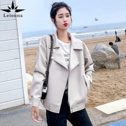 Женские модные кожаные куртки Leiouna China At AliExpress