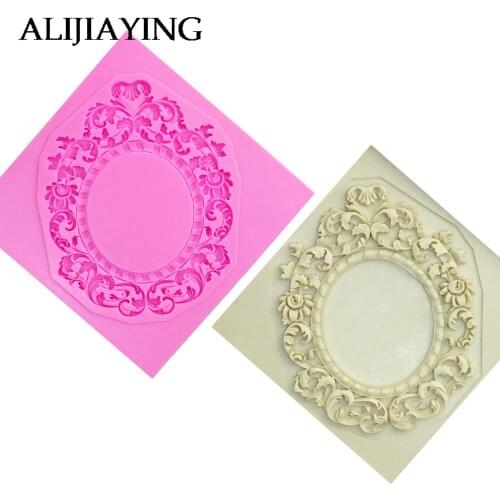 M1119 Vintage Silicone Frame Vine Leaf Cake Fondant Mold Chocolate Cake Fringe Decor Mould Home Kitchen Baking Tools Bakeware