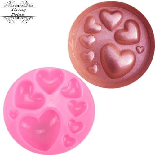 Many Love Shaped 3D Silicone Cake Fondant Mold, Cake Decoration Tools, heart Candle Moulds