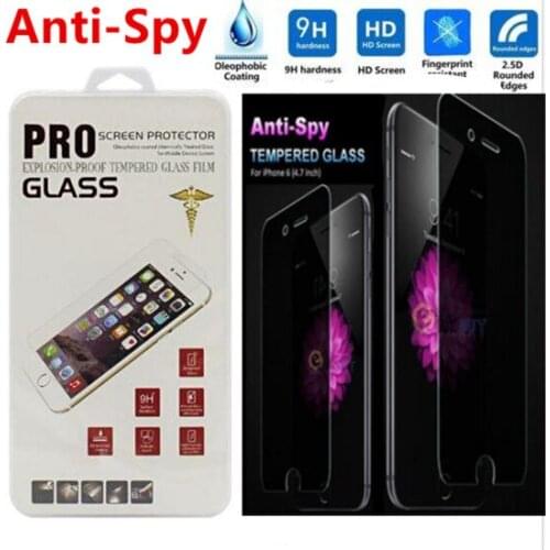 New for iPhone 6 4.7" Top Quality Premium Privacy Anti Spy Real Tempered Glass Screen Protector Protective Film for iPhone6