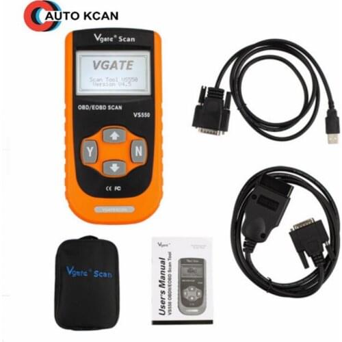 New Professional Car Diagnostic tool Vgate Maxiscan VS550 EOBD Scan Tool Auto Code Reader OBD2 Escaner Automotriz VS 550 @9