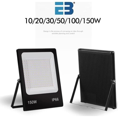 New Ultra-thin Led Flood Light 10W 20W 30W 50W 100W 150W 220V Led Spotlight Outdoor Street Lamp Waterproof Led Chip Reflector