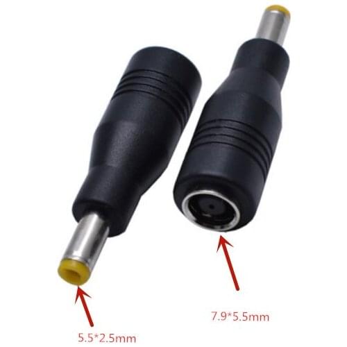 7.9 x 5.5mm Female to 5.5 x 2.5mm Male Plug Converter Dc Plug Connector for Asus Lenovo Laptop