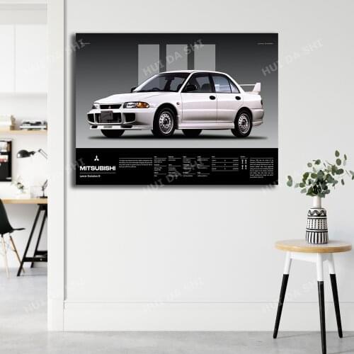 Mitsubishi Lancer Evolution III poster wall art, JDM poster gift for man, Car Guys Gift, JDM Lover, Lancer Evolution 3