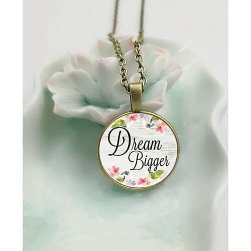 Charm Glass Pendant Necklace, Graduation Gift, Success, Gift To Her, Letter Necklace Pendant Necklace