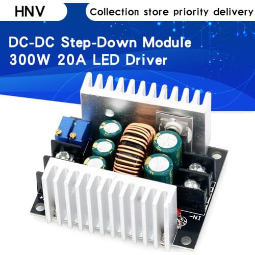 300W 20A DC-DC Buck Converter Step Down Module Constant Current LED Driver Power Step Down Voltage Module Electrolytic Capacitor