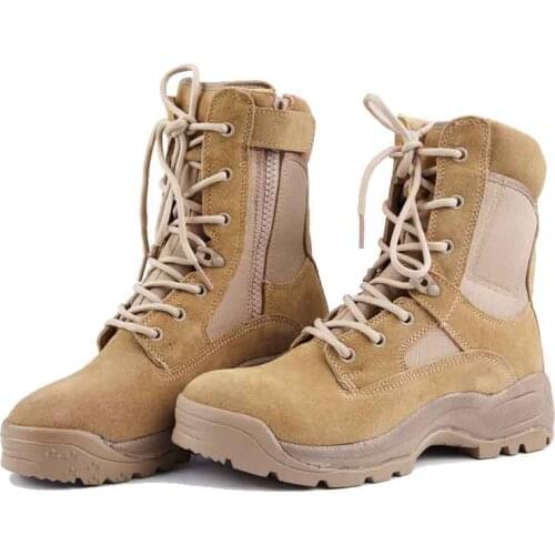 Size 38-46 Mens Boots Wear-resistent Non-slip Army Boots Men Outdoor Desert Suede Boots Work Boots