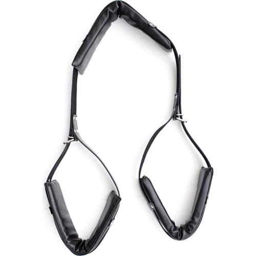 New Bondage Harness Open Leg Handcuff Wrist Ankle Cuffs Gag Mouth Sexual Restraints Slave Neck Flirt Sex Toys For Women Couples