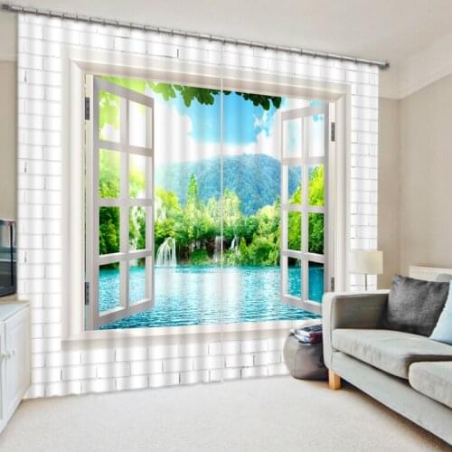 Luxury Blackout 3D Window Curtains For Living Room Bedroom window curtains
